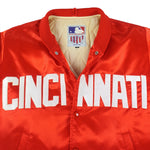 MLB - Cincinnati Reds Button-up Satin Jacket 1990s Small Vintage Retro Baseball