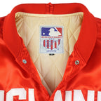MLB - Cincinnati Reds Button-up Satin Jacket 1990s Small Vintage Retro Baseball