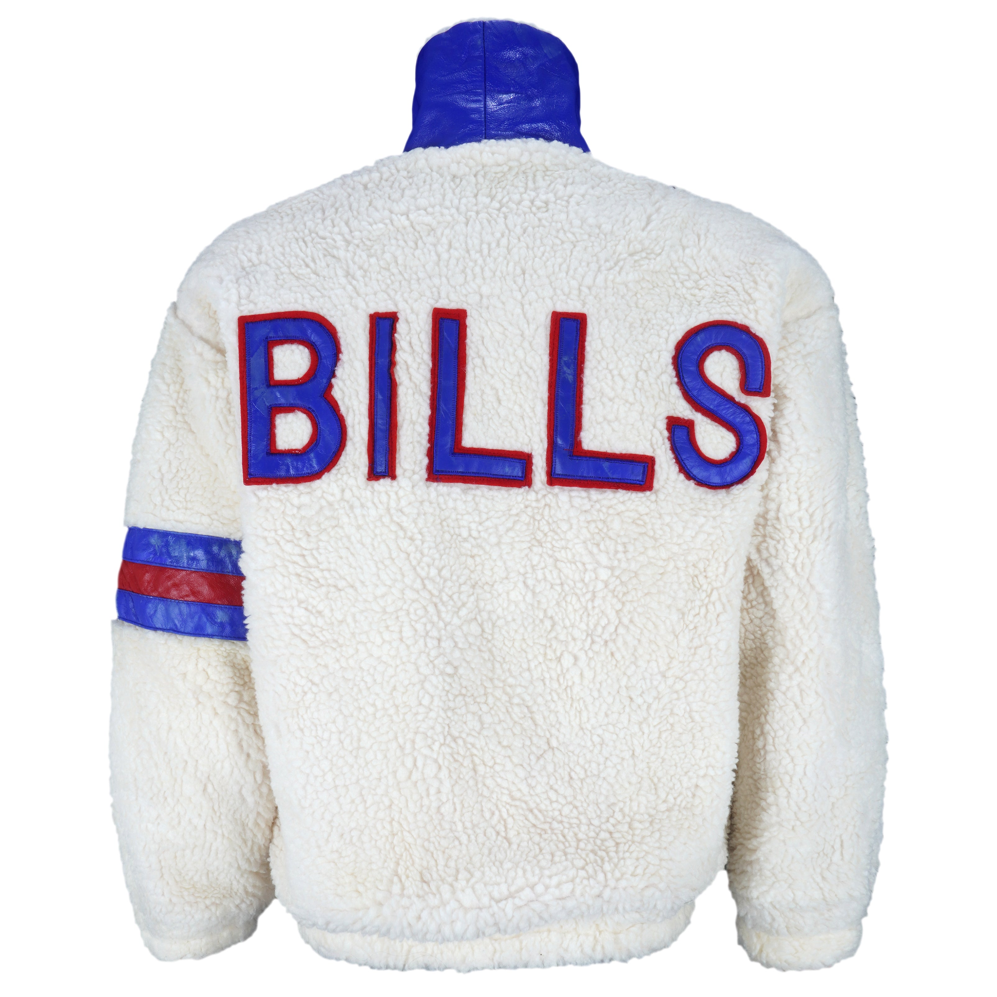 NFL (Spirit) - Buffalo Bills Big Spell-Out Fleece Jacket 1990s Small Vintage Retro Football