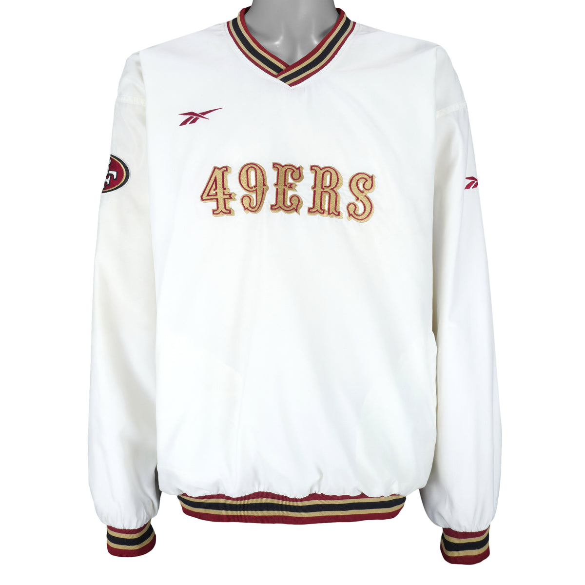 Reebok - San Francisco 49ers Spell-Out Windbreaker 1990s X-Large Vintage Retro Football