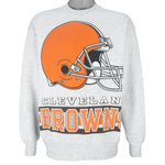 NFL (Salem) - Cleveland Browns Helmet Crew Neck Sweatshirt 1990s Large