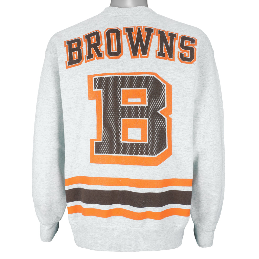 NFL (Salem) - Cleveland Browns Crew Neck Sweatshirt 1990s Large Vintage Retro Football