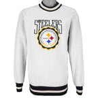 NFL - Pittsburgh Steelers Big Logo Crew Neck Sweatshirt 1990s Medium Vintage Retro Football