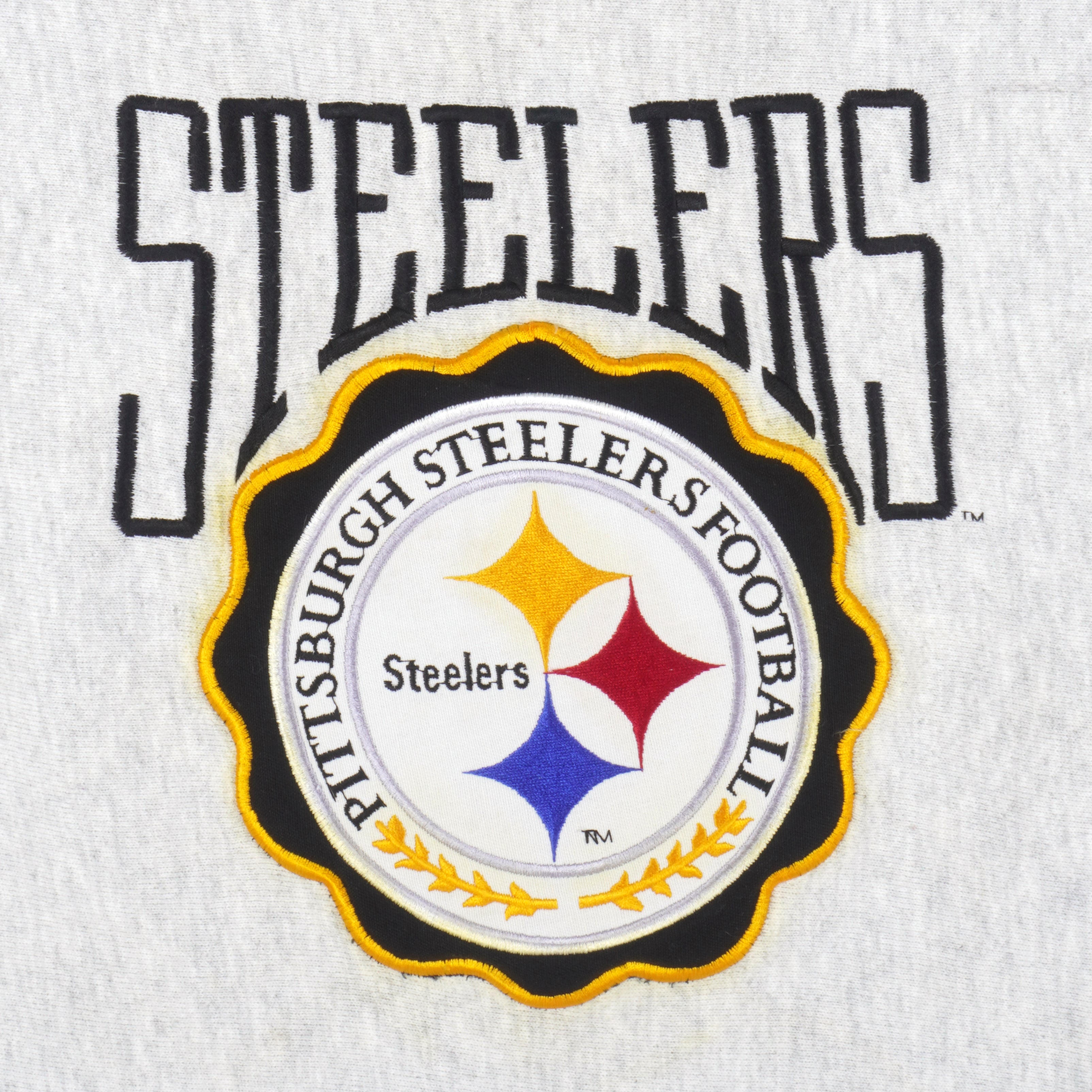 NFL - Pittsburgh Steelers Big Logo Crew Neck Sweatshirt 1990s Medium Vintage Retro Football