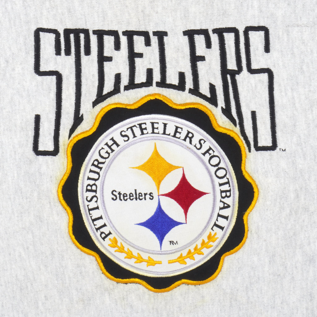 NFL - Pittsburgh Steelers Big Logo Crew Neck Sweatshirt 1990s Medium Vintage Retro Football