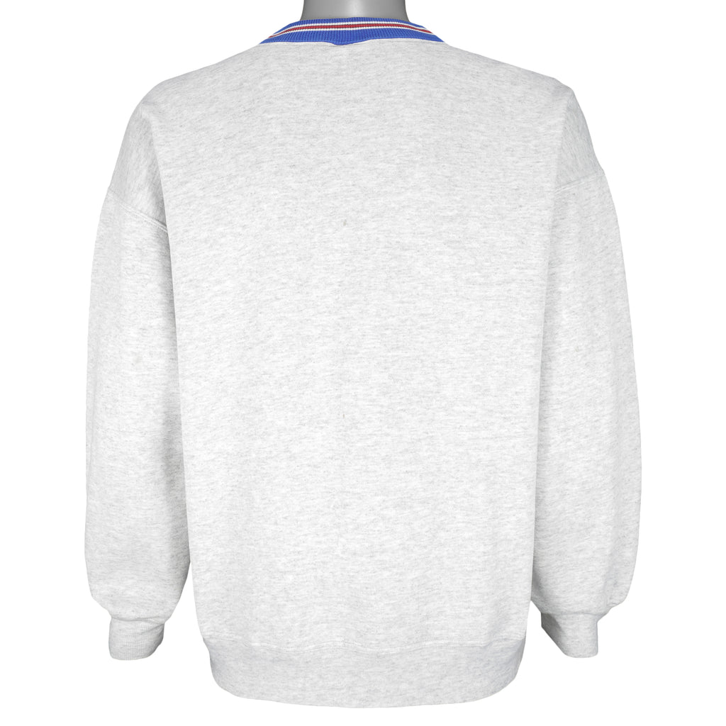 NFL - Buffalo Bills Big Spell-Out Crew Neck Sweatshirt 1990s X-Large Vintage Retro Football