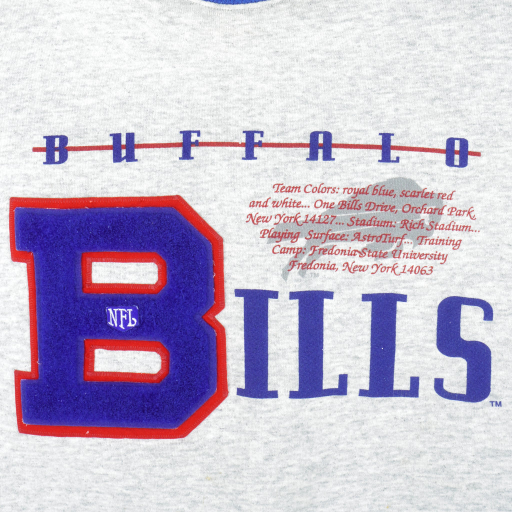 NFL - Buffalo Bills Big Spell-Out Crew Neck Sweatshirt 1990s X-Large Vintage Retro Football