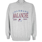 NHL (Lee) - Colorado Avalanche Embroidered Sweatshirt 1990s X-Large Vintage Retro Hockey