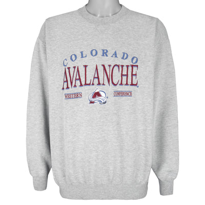 NHL (Lee) - Colorado Avalanche Embroidered Sweatshirt 1990s X-Large
