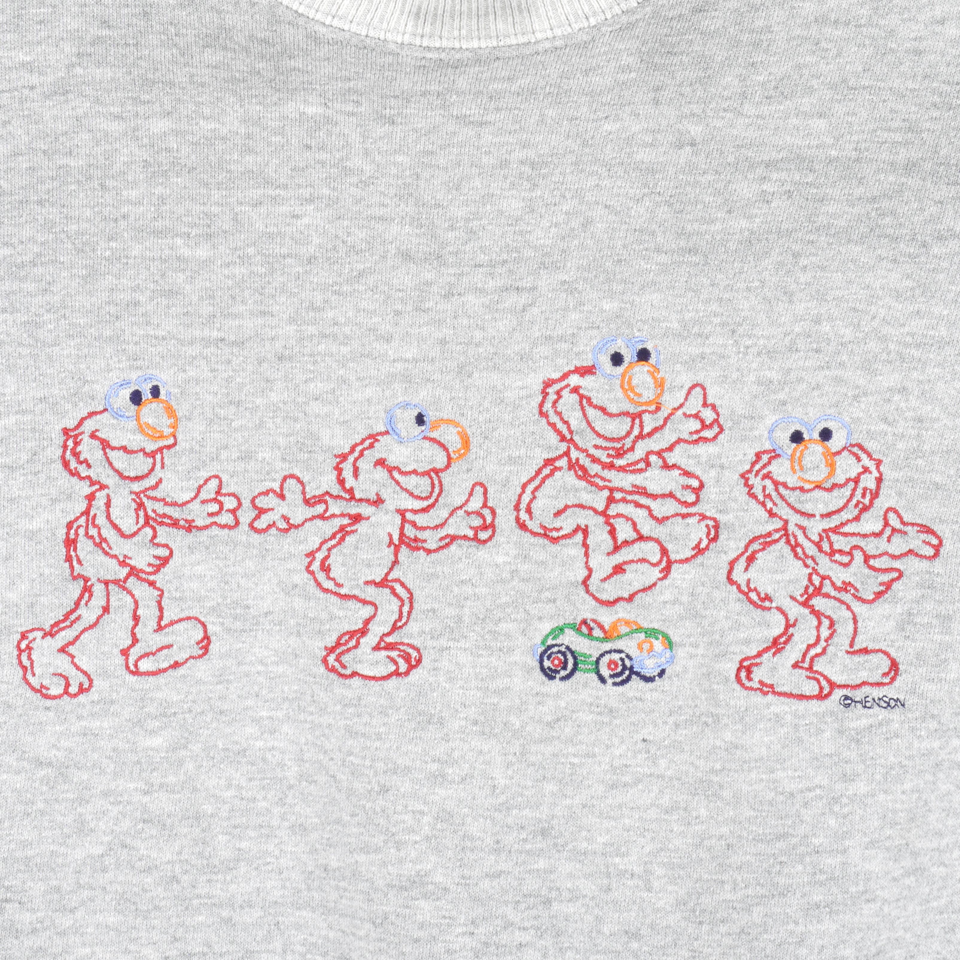 Vintage - Elmo Embroidered Crew Neck Sweatshirt 1990s Large Vintage Retro