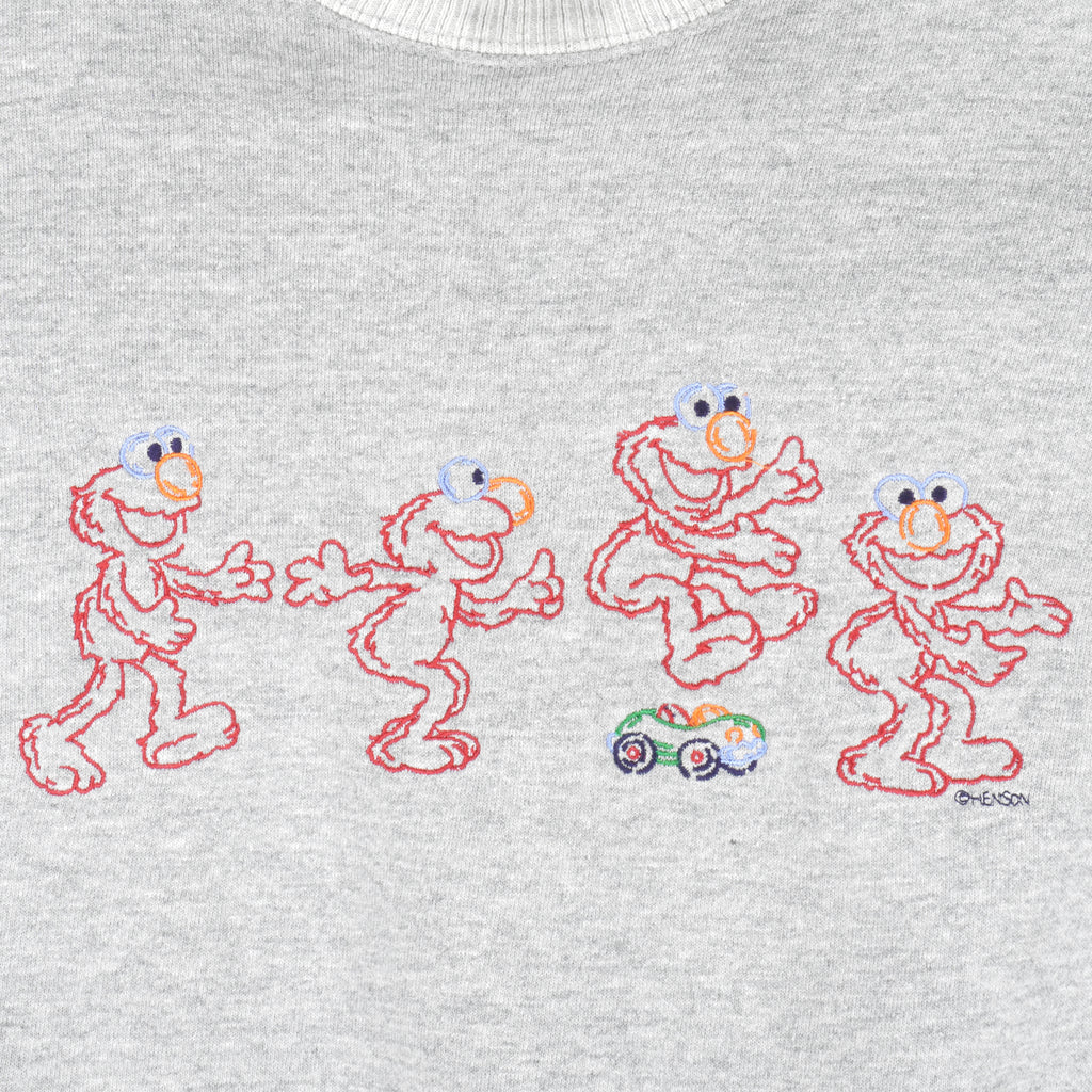 Vintage - Elmo Embroidered Crew Neck Sweatshirt 1990s Large Vintage Retro