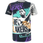 NBA (Magic Johnson T's) - Los Angeles Lakers All Over Print T-Shirt 1990s Small