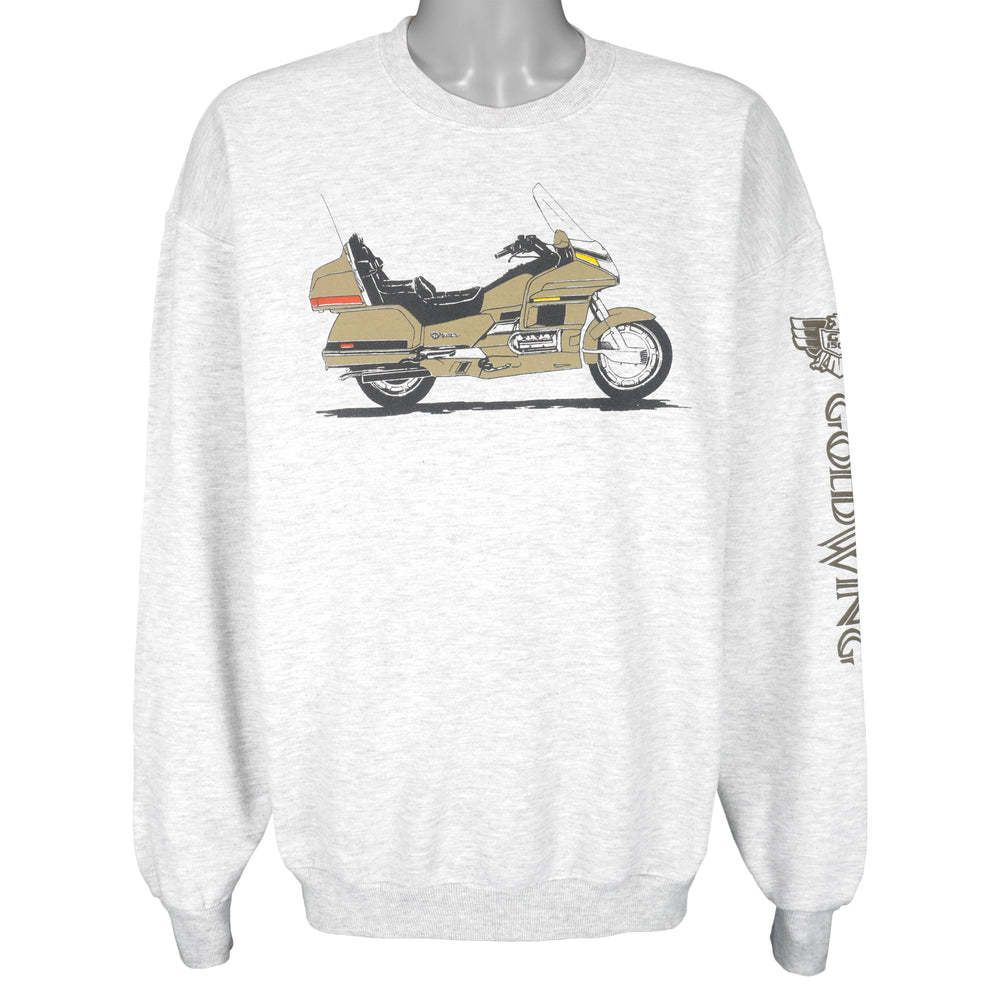 Vintage (Jerzees) - Honda Gold Wing Motorcycle Sweatshirt 1990s X-Large Retro 