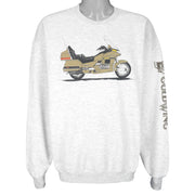 Vintage (Jerzees) - Honda Gold Wing Motorcycle Sweatshirt 1990s X-Large Retro 
