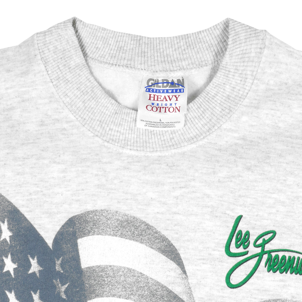 Vintage (Gilden) - God Bless America Crew Neck Sweatshirt 1990s Large Vintage Retro