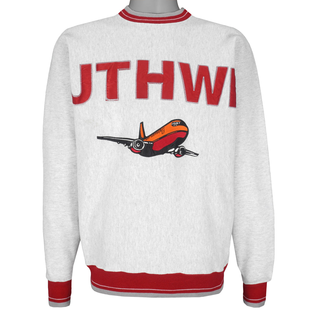 Vintage - Southwest Airline Crew Neck Sweatshirt 1990s Medium Vintage Retro