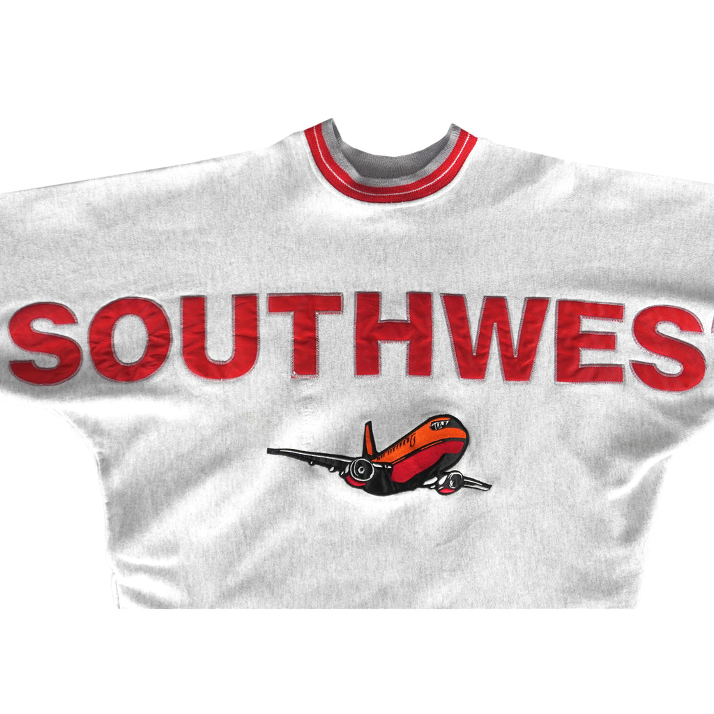 Vintage - Southwest Airline Crew Neck Sweatshirt 1990s Medium Vintage Retro