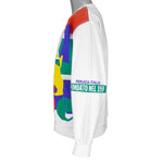 Ellesse - White Spell-Out Crew Neck Sweatshirt 1990s Medium Vintage Retro