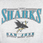 NHL (Lee) - San Jose Sharks Crew Neck Sweatshirt 1990s X-Large Vintage Retro Hockey