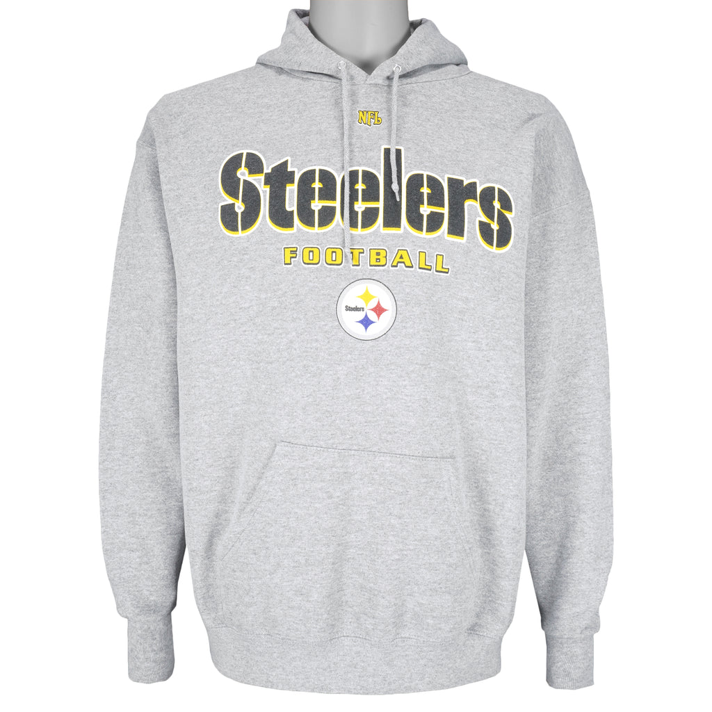 NFL (Lee)- Pittsburgh Steelers Hooded Sweatshirt 1990s X-Large Vintage Retro