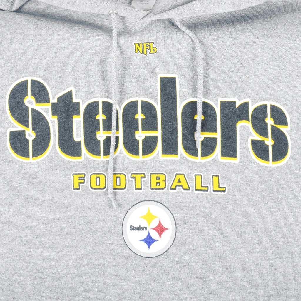 NFL (Lee)- Pittsburgh Steelers Hooded Sweatshirt 1990s X-Large Vintage Retro