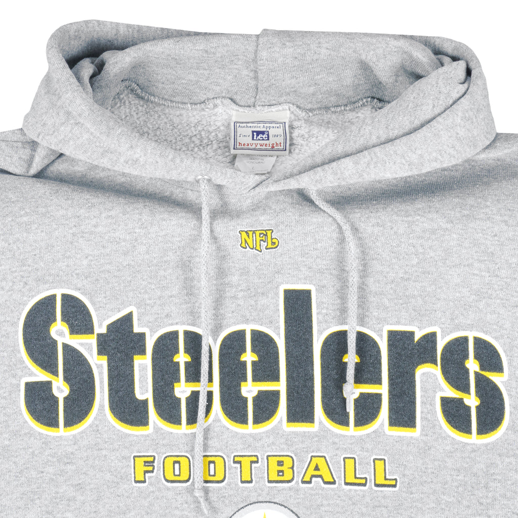 NFL (Lee)- Pittsburgh Steelers Hooded Sweatshirt 1990s X-Large Vintage Retro