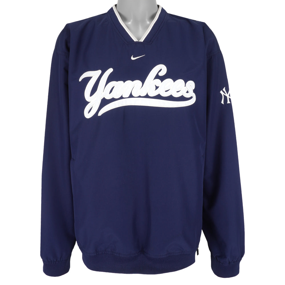 Nike - New York Yankees Pullover Windbreaker 1990s X-Large Vintage Retro Baseball