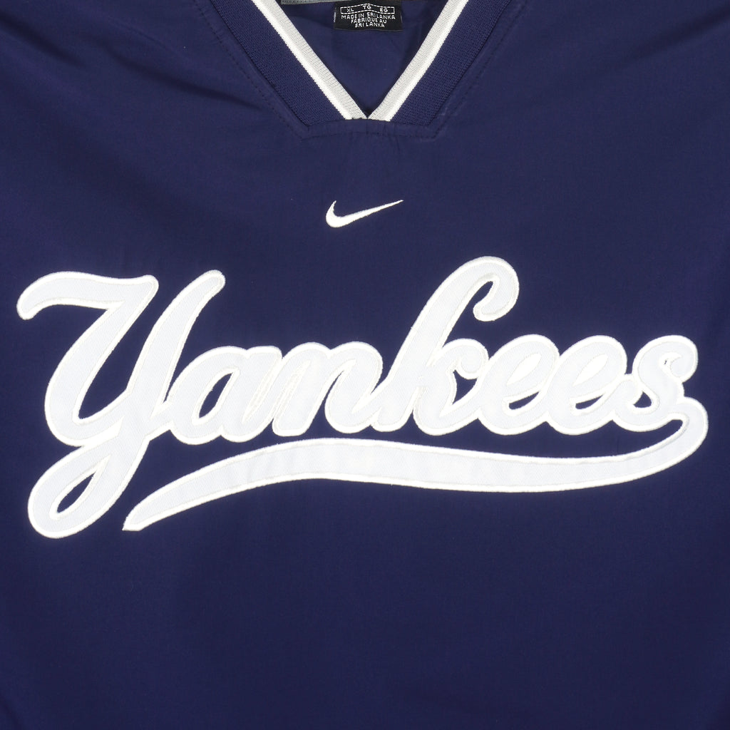 Nike - New York Yankees Pullover Windbreaker 1990s X-Large Vintage Retro Baseball