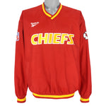 Reebok - Kansas City Chiefs Pullover Windbreaker 1990s Large Vintage Retro Football