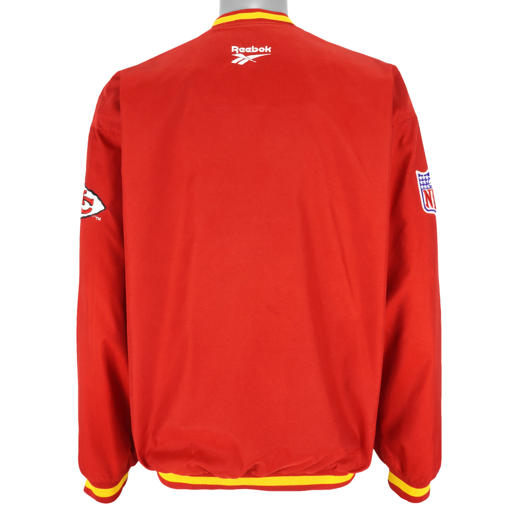Reebok - Kansas City Chiefs Pullover Windbreaker 1990s Large Vintage Retro Football