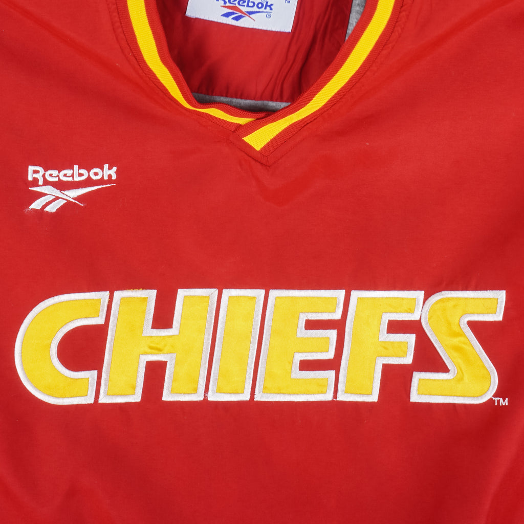 Reebok - Kansas City Chiefs Pullover Windbreaker 1990s Large Vintage Retro Football