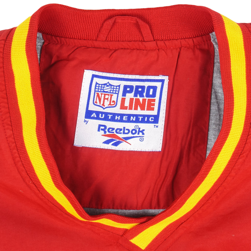 Reebok - Kansas City Chiefs Pullover Windbreaker 1990s Large Vintage Retro Football