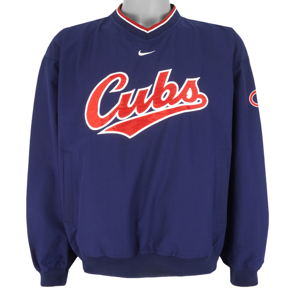 Nike - Chicago Cubs Pullover Windbreaker 1990s Medium Vintage Retro Baseball