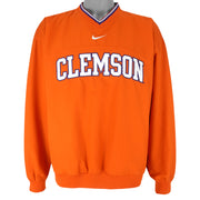 Nike - Orange Clemson Tigers Embroidered Windbreaker 1990s Large Vintage Retro College