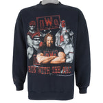 Vintage (Tultex) - NWO Kevin Nash Wolfpac Run With The Pac Crew Neck Sweatshirt 1998 Large