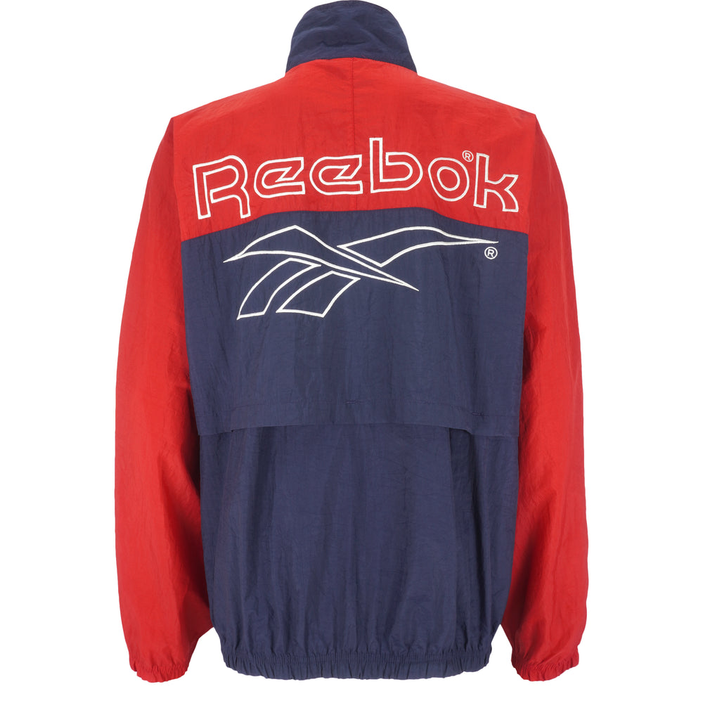 Reebok - Big Logo Zip-Up Windbreaker 1990s Large Vintage Retro