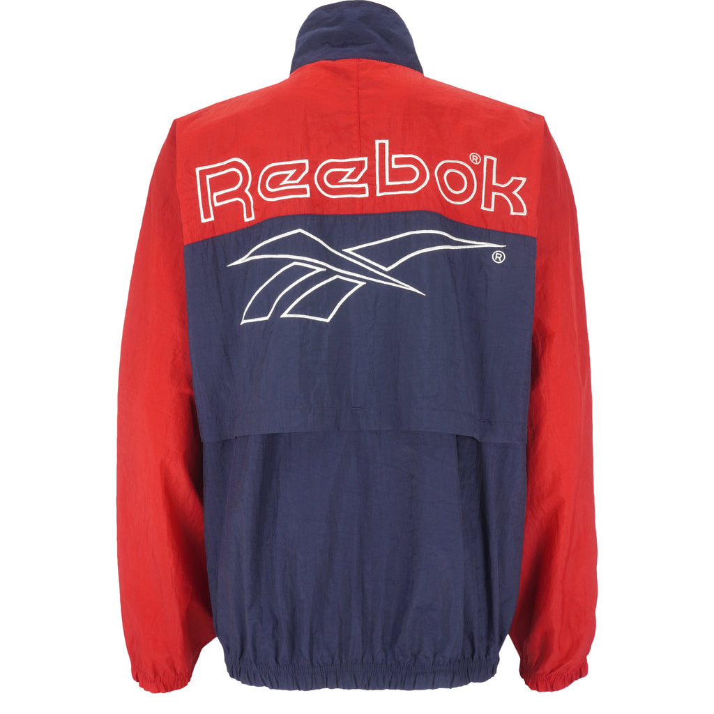 Reebok - Big Logo Zip-Up Windbreaker 1990s Large Vintage Retro