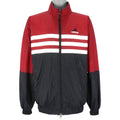 Adidas - Red & Black Zip-Up Windbreaker 1990s Large Vintage Retro