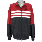 Adidas - Red & Black Zip-Up Windbreaker 1990s Large Vintage Retro
