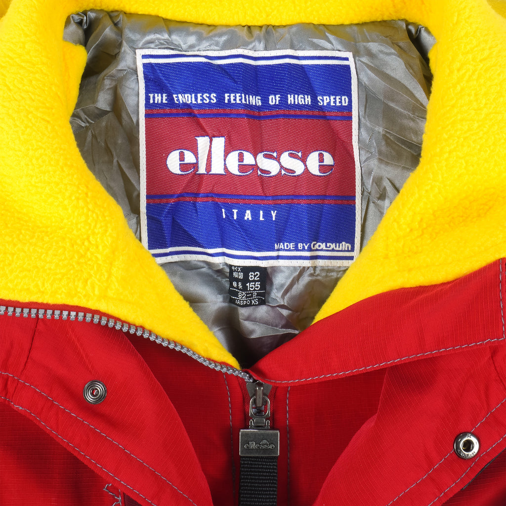 Ellesse - Red EFS France Cocorico Hooded Ski Jacket 1990s Large Vintage Retro