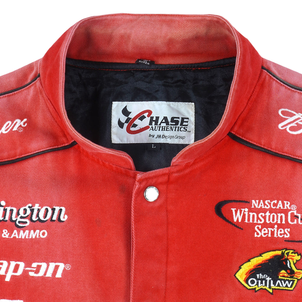 NASCAR (Chase) - Budweiser King Of Beers Button-Up Jacket 1990s Large Vintage Retro