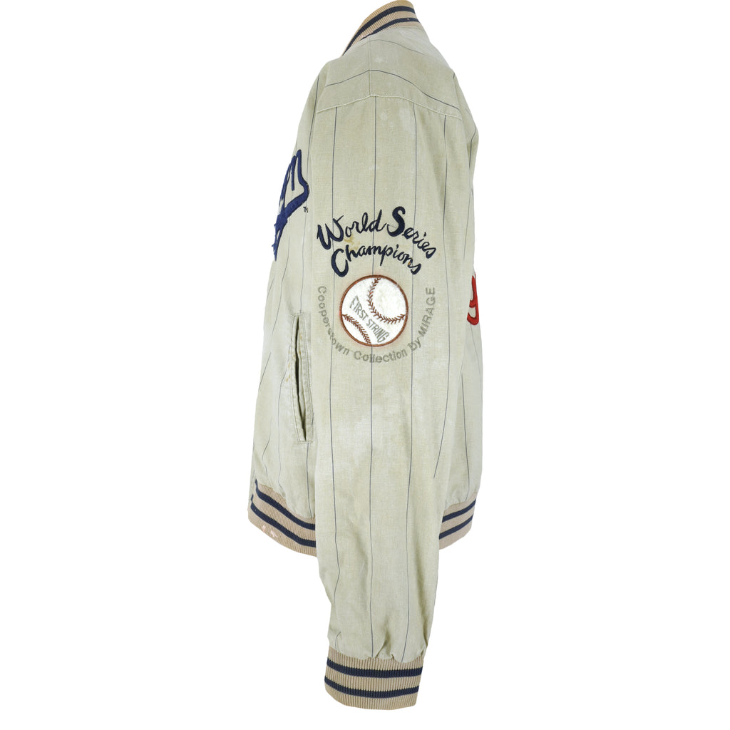 MLB - Brooklyn Dodgers Zip-Up Reversible Jacket 1990s Medium Vintage Retro Baseball