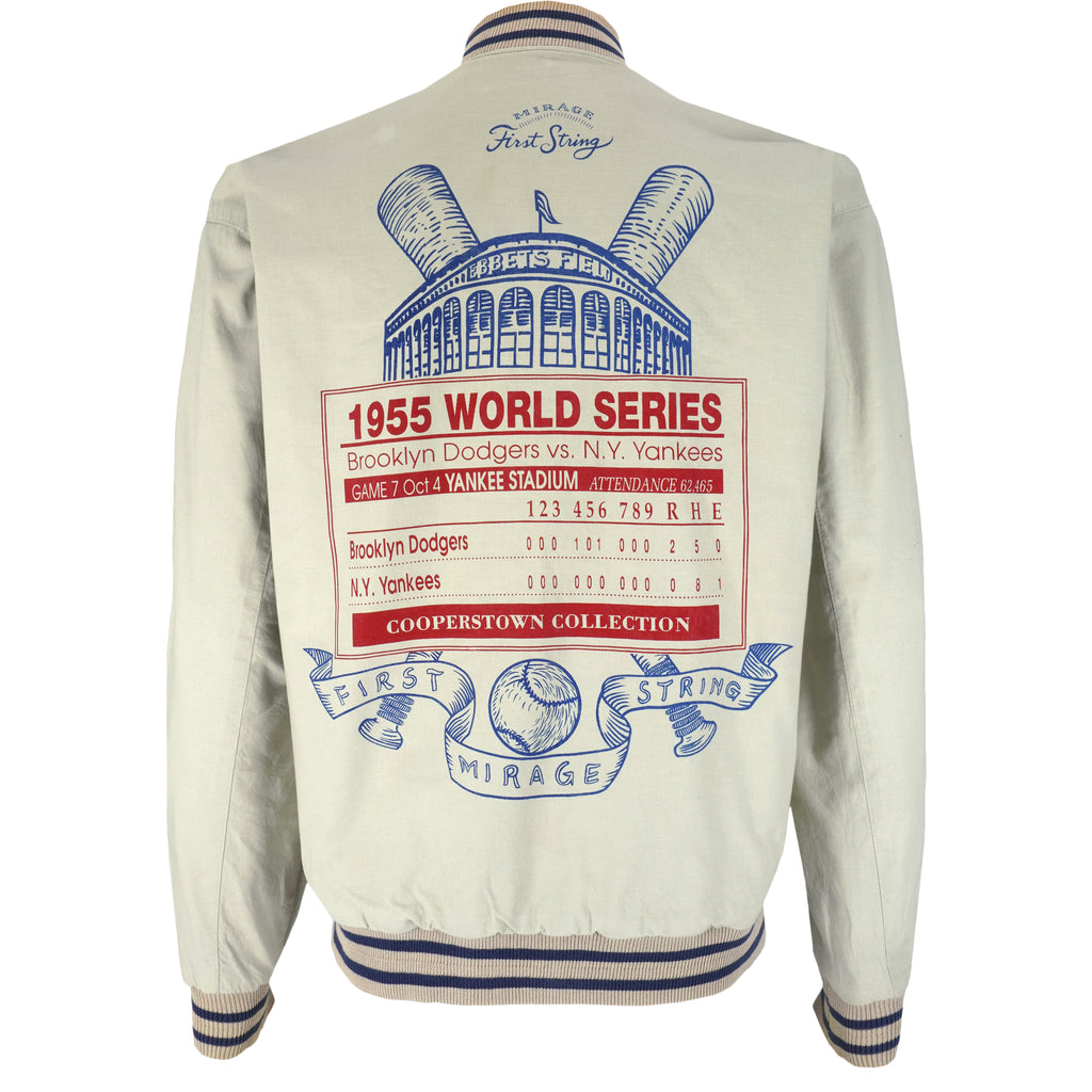 MLB - Brooklyn Dodgers Zip-Up Reversible Jacket 1990s Medium Vintage Retro Baseball