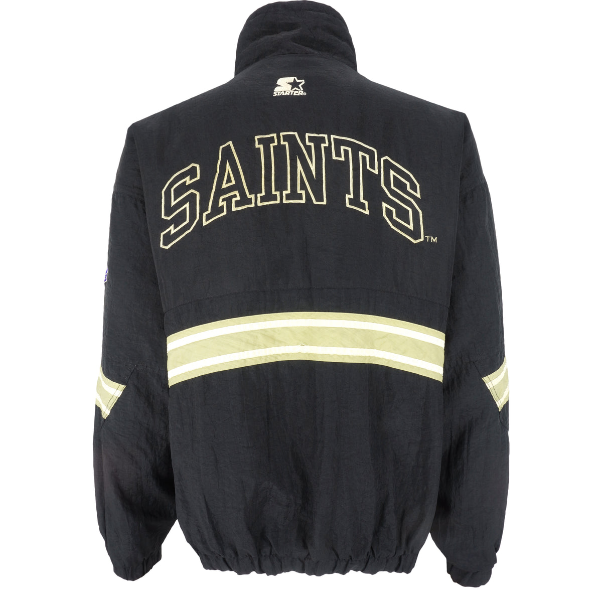 Starter - New Orleans Saints 1/4 Zip Pullover Jacket 1990s Large Vintage Retro Football