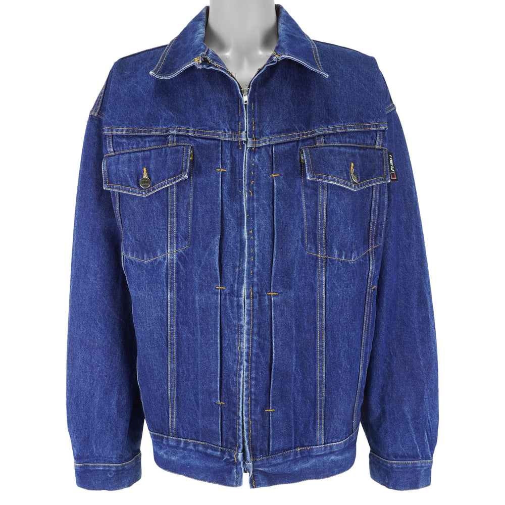 Fubu - Zip-Up Denim Jacket 1990s XX-Large Vintage Retro