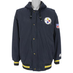 Starter - Pittsburgh Steelers Zip-Up Hooded Jacket 1990s Medium Vintage Retro Football