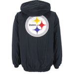 Starter - Pittsburgh Steelers Big Logo Hooded Jacket 1990s Medium