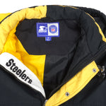 Starter - Pittsburgh Steelers Big Logo Hooded Jacket 1990s Medium Vintage Retro Football