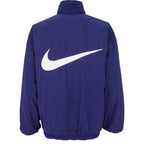 Nike - Blue & White Big Logo Reversible Jacket 1990s Large Vintage Retro