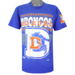 NFL (Magic Johnson T's) - Denver Broncos Big Logo T-Shirt 1990s Large